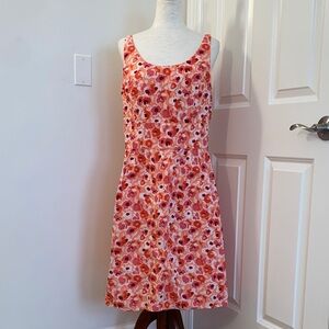 Loft Coral Sleeveless Dress size 14